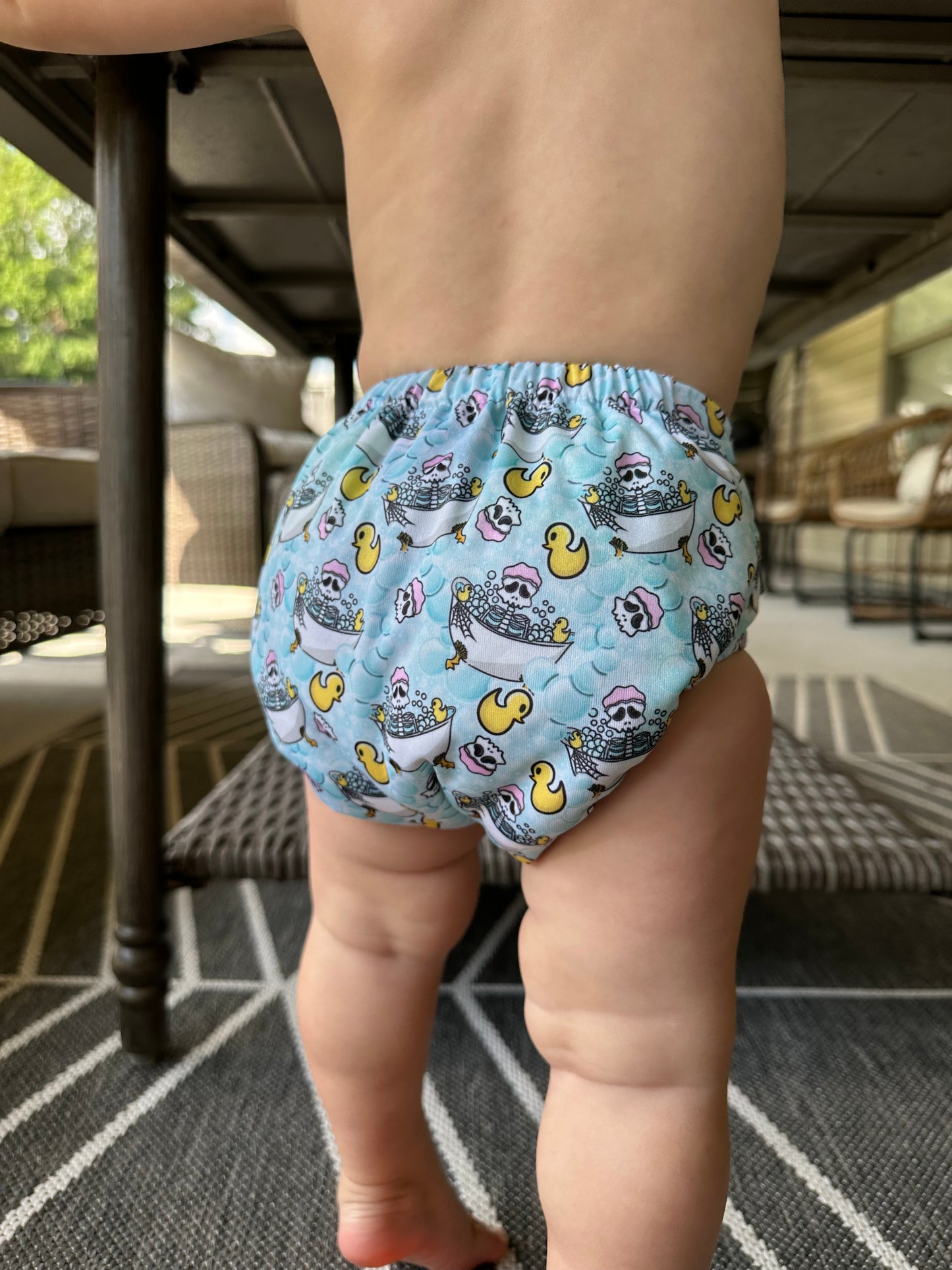 ES Pocket Diaper - Bubbly Bones