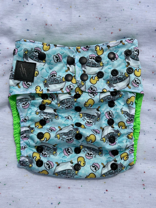 ES Pocket Diaper - Bubbly Bones